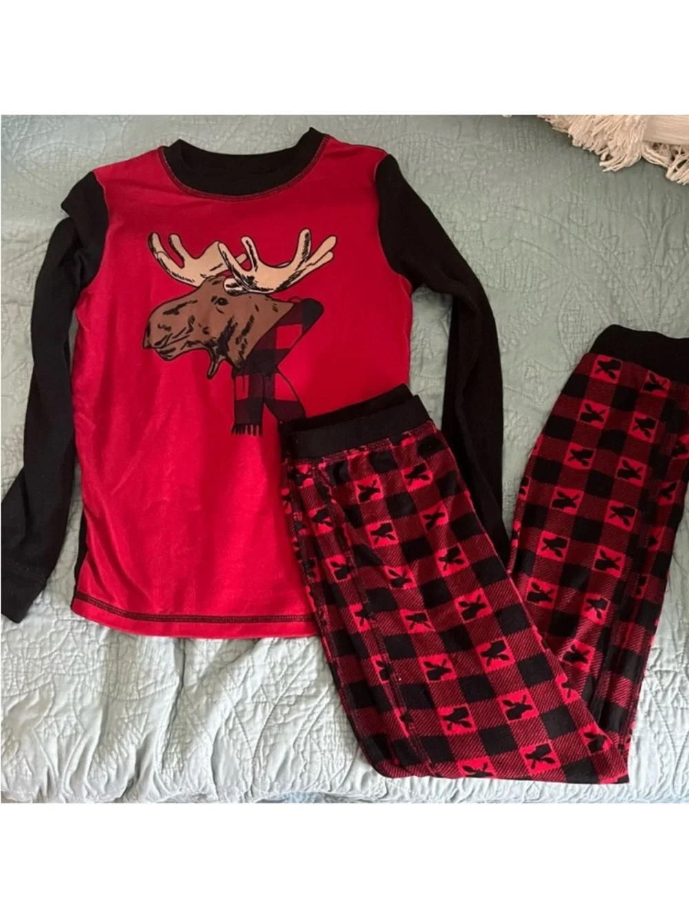 Cuddl Duds Moose & Dinosaur Pajama Sets